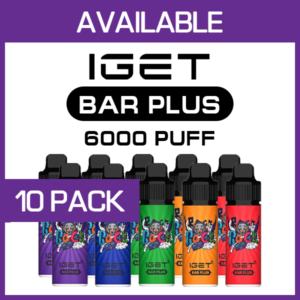 IGET BAR PLUS KIT – 6000 PUFFS – 10 PACK